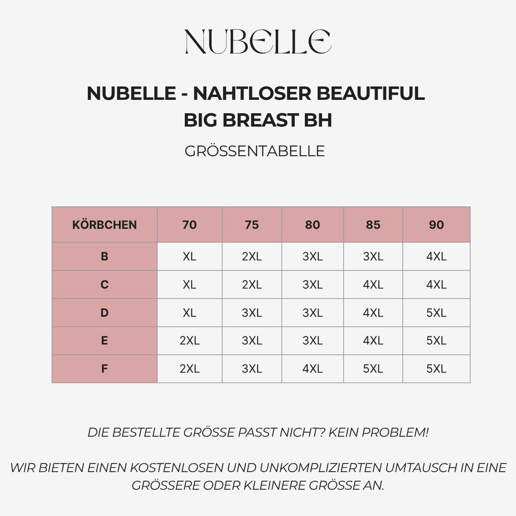 Nubelle - Nahtloser Beautiful Big Breast BH