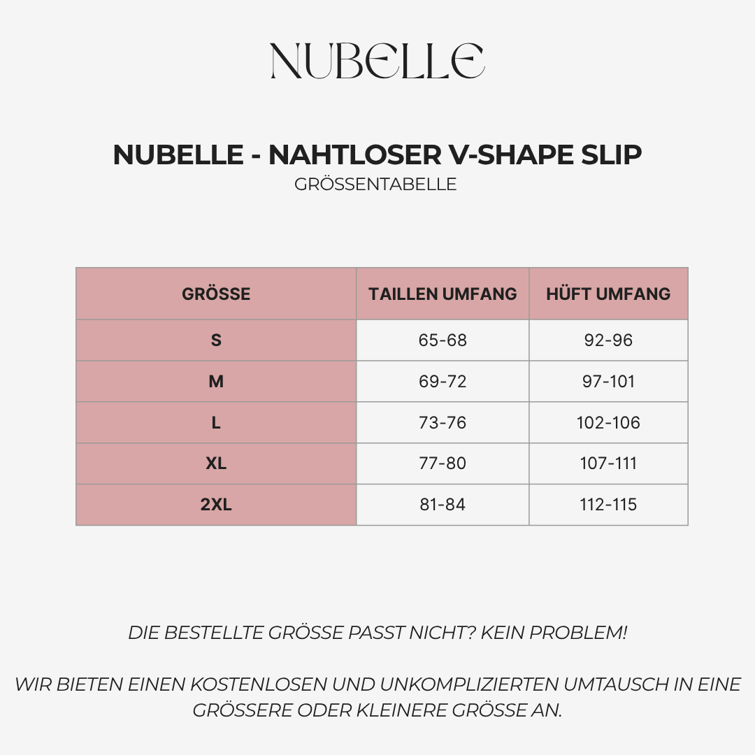 Nubelle - Nahtloser V-Shape Slip 3er Set