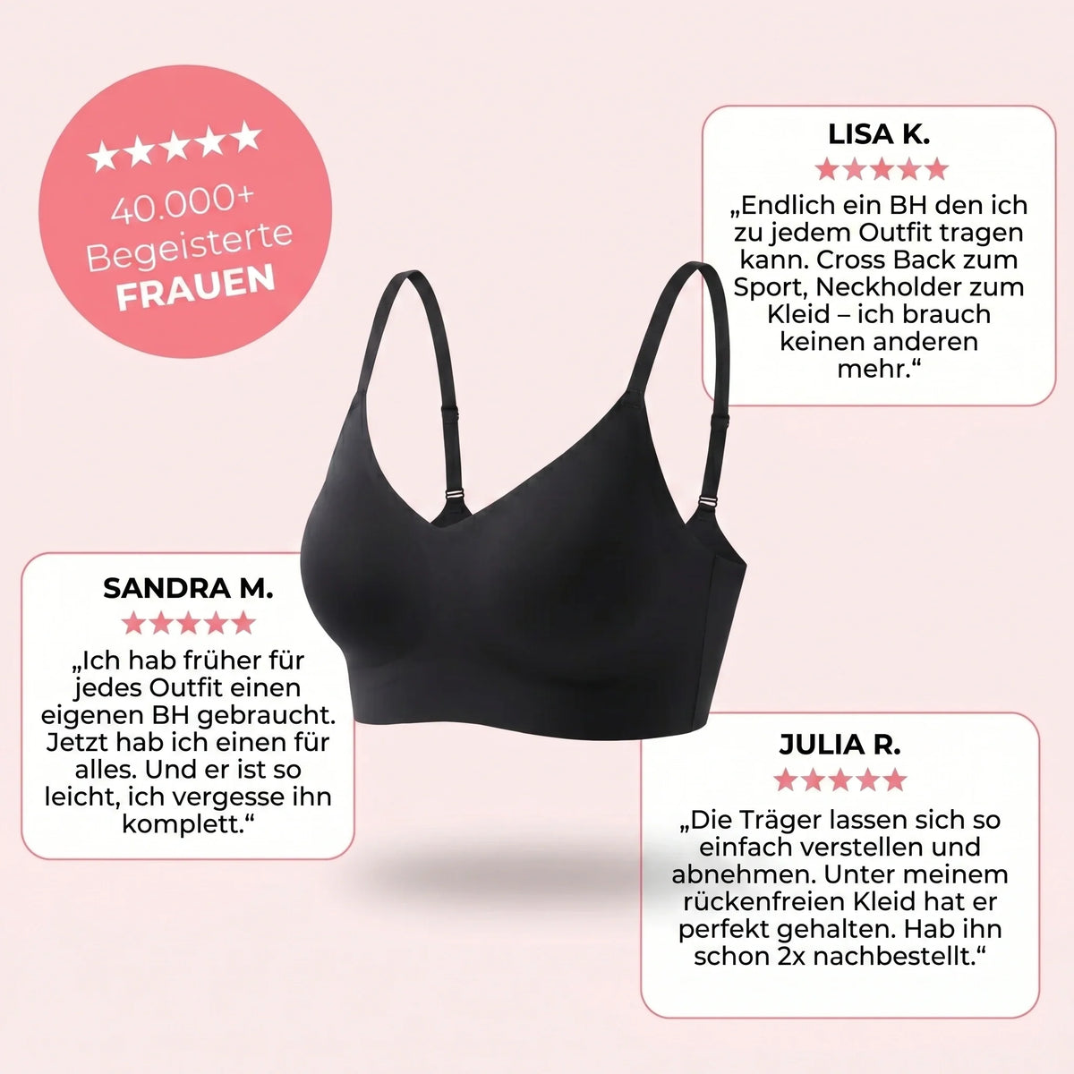 Nubelle - Nahtloser 4-WAY BH